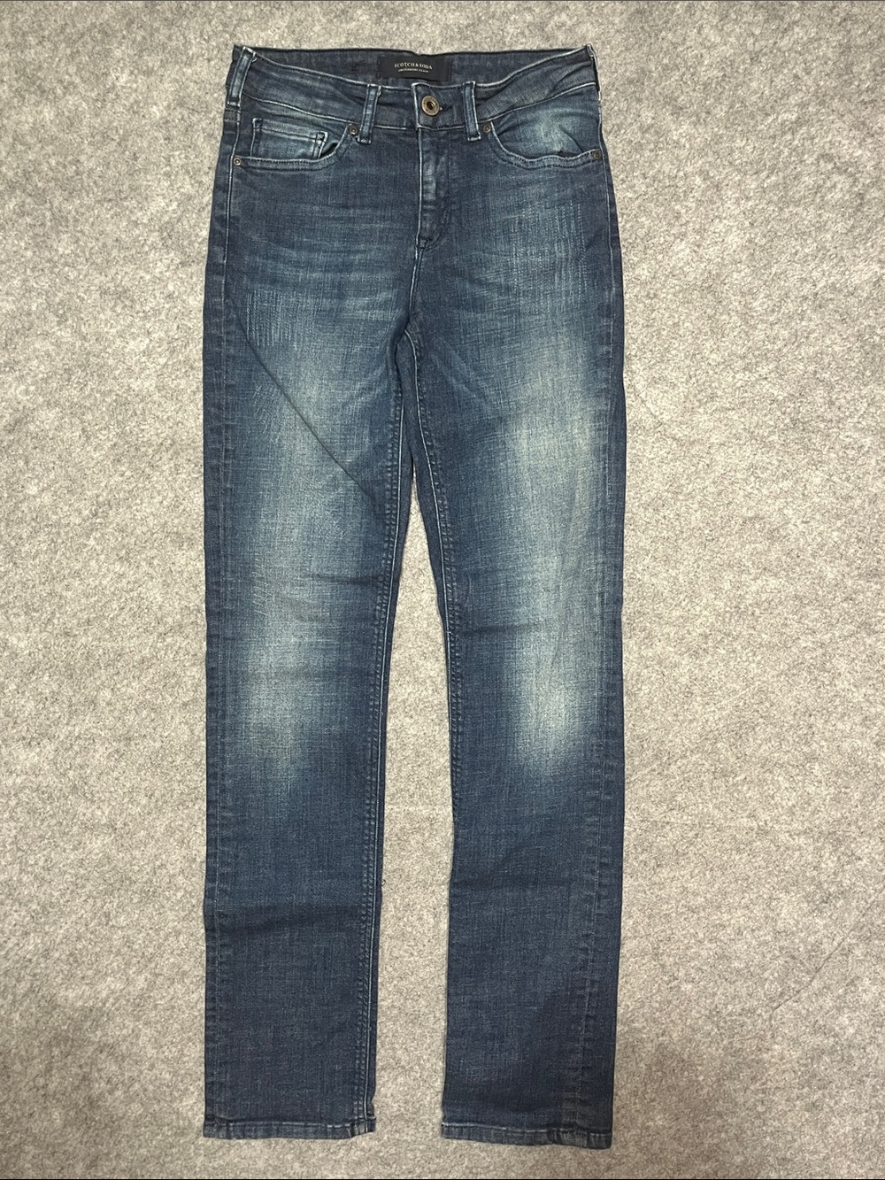 Scotch & Soda Supreme Slim Straight Jeans in Dark Blue Wash